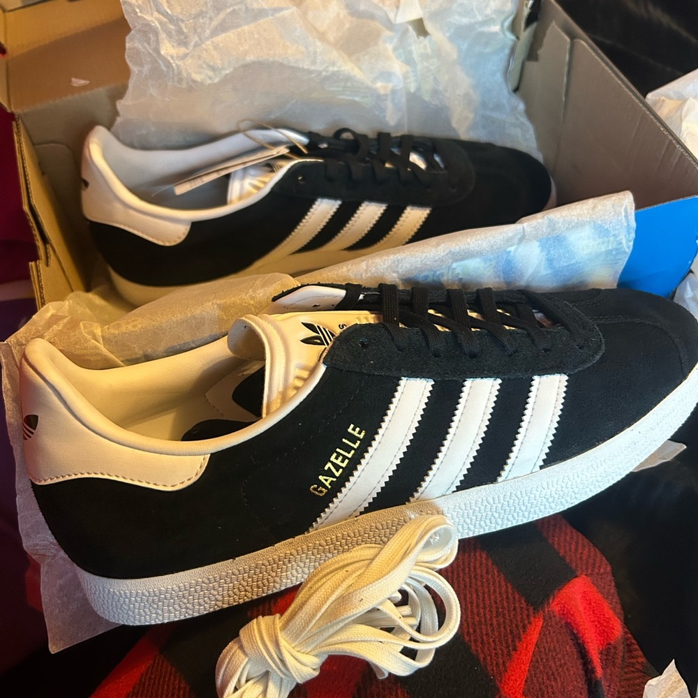 Adidas Gazelle Black and White Sneakers